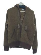 Camoshita UNITED ARROWS◆ジップパーカー/46/ウール/BRW/1177-199-0117_画像1