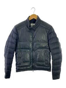 MONCLER◆JEANDAT GIUBBOTTO/ダウンジャケット/1/レザー/BLK/A20914137185 54989