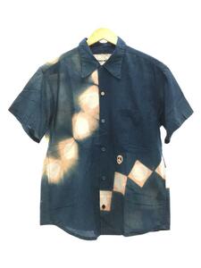 Story mfg.◆Short Sleeve Block Print Shore Shirt/半袖シャツ/S/コットン/NVY