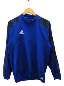 adidas◆長袖Tシャツ/-/ポリエステル/BLU/無地/APU002