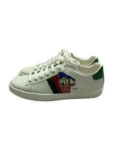 GUCCI◆Ace Donald Duck/シェリーライン/ローカットスニーカー/37.5/ホワイト/レザー/649401