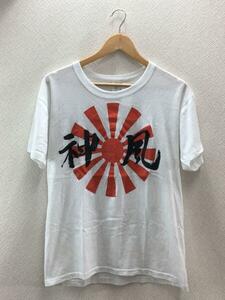 80s/神風/tee swing/USA製/Tシャツ/L/コットン/WHT/プリント