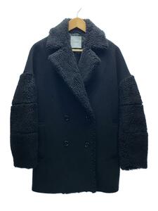 CLANE◆ボアコンビネーションコクーンピーコート/1/BLK/17102-0291