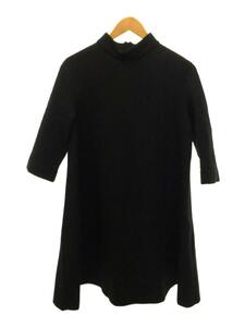 S Max Mara◆ボンディング長袖ワンピース/M/レーヨン/BLK/2396210231