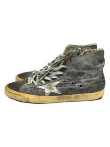 GOLDEN GOOSE◆ハイカットスニーカー/38/GRY/レザー/FRANCY/ダメージ/ヴィンテージ