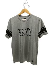 STUSSY◆Tシャツ/M/コットン/GRY/ARMY CREW