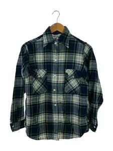 Woolrich◆長袖シャツ/14/ウール/グリーン/チェック/レディース