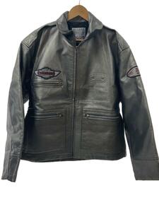 K*S KADOYA* double rider's jacket /-/ cow leather /SLV/ plain 