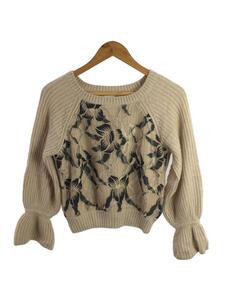 GRACE CONTINENTAL* sweater ( thin )/36/ nylon /BEG/ floral print /3944 3220-1