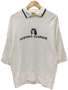 HYSTERIC GLAMOUR◆ポロシャツ/FREE/白/プリント/01223CT03/DEVIL WOMAN五分袖ポロ/23AW