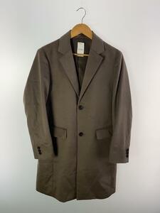 URBAN RESEARCH◆CHESTER COAT SUPER120/チェスターコート/S/ウール/ブラウン/無地