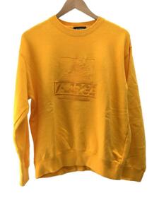 X-LARGE◆EMBROIDERY CREWNECK SWEAT/スウェット/M/コットン/YLW/無地/01184229