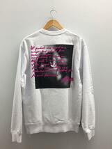 OFF-WHITE◆tornado type slim/袖口汚れ有/スウェット/XL/コットン/WHT_画像2