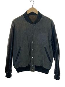 MEN’S BIGI◆スタジャン/M/ウール/GRY/JM-1A43