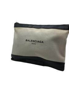 BALENCIAGA◆セカンドバッグ/キャンバス/CRM/無地