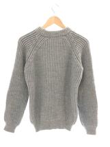 KERRY WOOLLEN MILLS◆変色有/セーター(厚手)/36/ウール/GRY/無地_画像2