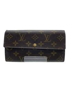 LOUIS VUITTON◆3)ポシェット・ポルト・モネ・クレディ_モノグラム・キャンバス_BRW/PVC/BRW/レディース