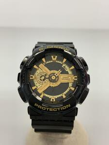 CASIO◆クォーツ腕時計・G-SHOCK/デジアナ/ラバー/GLD/BLK/SS