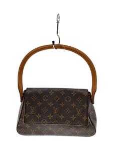 LOUIS VUITTON◆ミニ・ルーピング_モノグラム・キャンバス_BRW/PVC/BRW