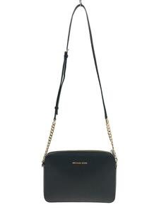 MICHAEL KORS◆ショルダーバッグ/レザー/BLK/無地/35T8GTTC9L/Jet Set Large Crossbody