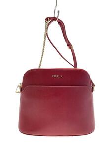 FURLA◆ショルダーバッグ/レザー/RED/無地/26739/