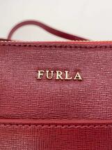 FURLA◆ショルダーバッグ/レザー/RED/無地/26739/_画像5