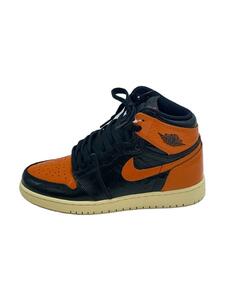 NIKE◆AIR JORDAN 1 RETRO HIGH OG GS/エアジョーダン1レトロ/ブラック/575441-028