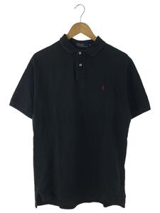 POLO RALPH LAUREN◆ポロシャツ/M/コットン/BLK/USA製