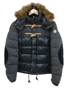 MONCLER◆ANTHIME/ダウンジャケット/1/ウール/ネイビー/ヘリンボーン/41950-25-54469