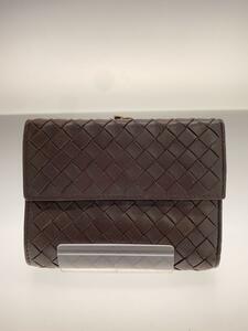 BOTTEGA VENETA◆イントレチャート/トートバッグ/レザー/BRW/無地/131238