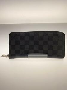 LOUIS VUITTON◆ジッピー・ウォレット・ヴェルティカル_ダミエ・グラフィット_BLK/PVC/BLK/メンズ