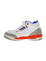 NIKE◆AIR JORDAN 3 RETRO (GS)/エアジョーダン3レトロ/ホワイト/398614-148/23.5cm_画像1