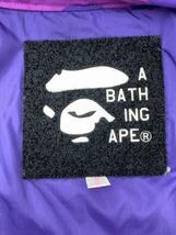 A BATHING APE◆ロゴプリントカモ柄ジップアップダウンジャケット/FREE/ナイロン/PUP/総柄_画像3