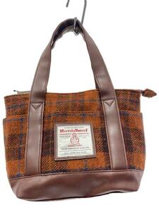 HARRIS TWEED◆ハンドバッグ/-/ORN/チェック