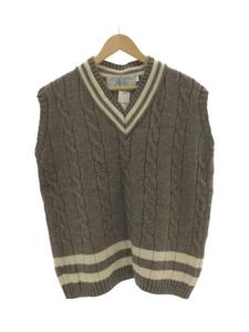 Oldderby Knitwear◆ニットベスト(厚手)/L/ウール/BRW