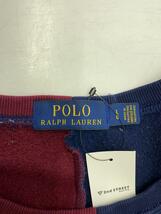 POLO RALPH LAUREN◆バイカラークルーネックスウェット/L/コットン/NVY_画像3