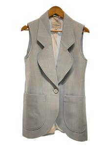 CASABLANCA* gilet the best /36/ rayon /BLU/ plain /WS22-JK-101/ single breast / light blue 