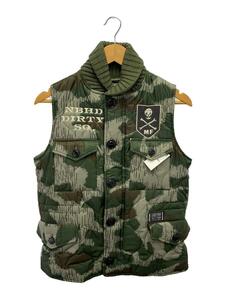 NEIGHBORHOOD◆M-65RV.RAIN/E-VEST/キルティングベスト/S/カーキ/カモフラ/SPNH-JK-M08