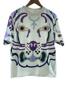 KENZO◆Tiger/Tシャツ/M/コットン/WHT/総柄/F005TS0434BD