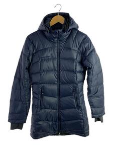 MAMMUT* down jacket /XS/ nylon /NVY/ plain /1010-12701/ feather coming out have, front part 