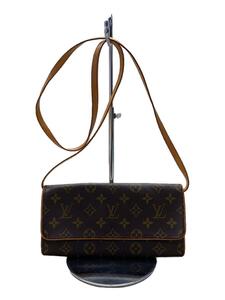 LOUIS VUITTON◆ポシェット・ツインGM_モノグラム・キャンバス_BRW/PVC/BRW/総柄