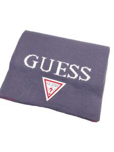 GUESS◆マフラー/アクリル/BLK/無地/メンズ/AI4A8851DS-RED-FF/未使用品/タグ付