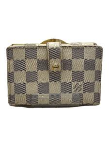 LOUIS VUITTON◆ポルト・フォイユ・ヴィエノワ_ダミエ・アズール_WHT/PVC/WHT/レディース