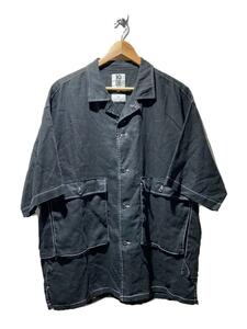 TENBOX◆半袖シャツ/XL/リネン/ブラック/DRUG DEALER SHIRT