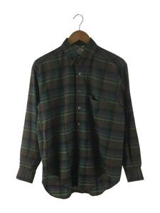 AURALEE◆18AW/SUPER LIGHT WOOL CHECK SHIRTS/0/ウール/BRW/チェック/A8AS03LC