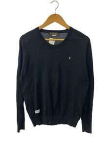 JOHN SMEDLEY◆セーター(薄手)/M/コットン/BLK/無地