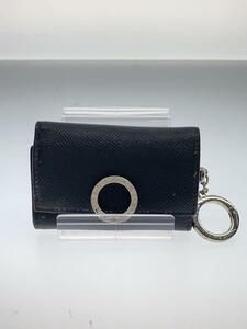 BVLGARI◆キーケース/レザー/BLK/メンズ