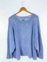 URU◆CREW NECK OVER KNIT/FREE/コットン/BLU/21SUK03_画像2