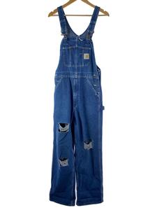 Carhartt◆WASHED DENIM BIB OVERALL/オーバーオール/30/デニム/IDG/無地/R07-DST