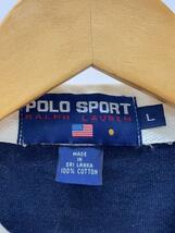 POLO SPORT◆長袖シャツ/ラガーシャツ/L/コットン/NVY/ボーダー_画像3